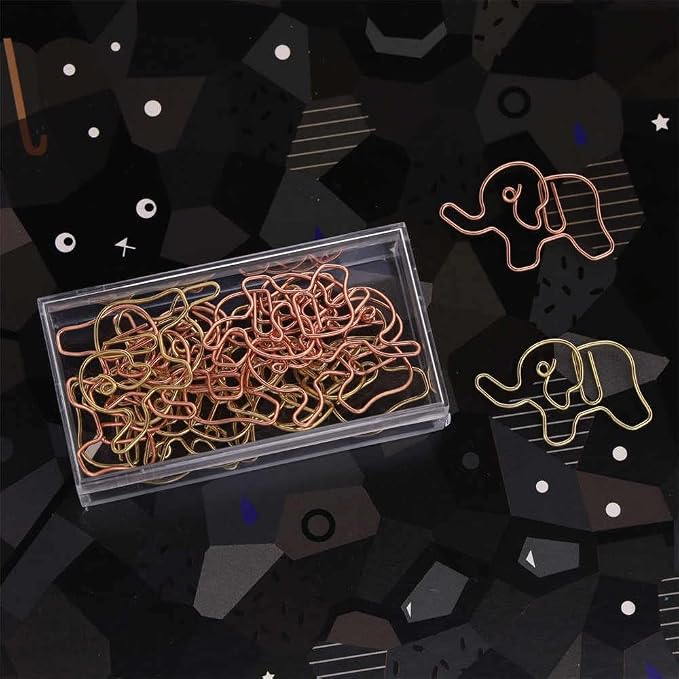 OWLFAVO 36pcs Elephant Shape Paper Clips - Image 4