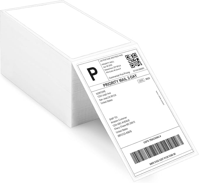 4 x 6 Direct Thermal Labels by Razuvo
