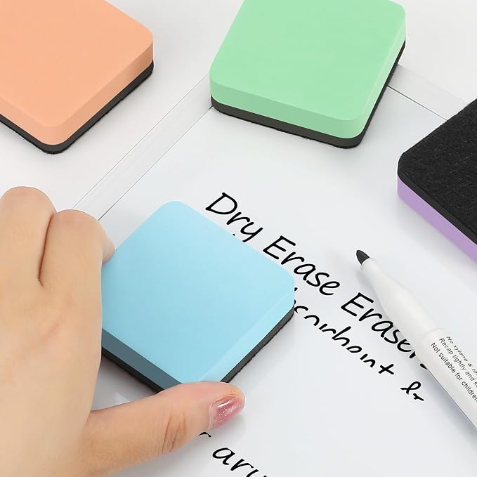 MaxGear Magnetic Dry Erase Erasers, 36 Pack Whiteboard Eraser Macaron Color | - Image 2
