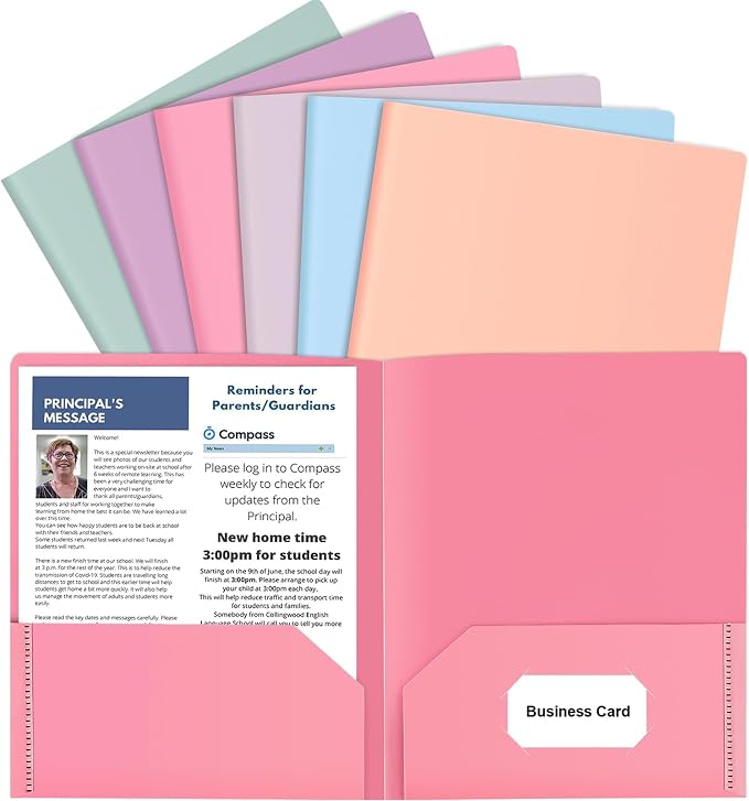 HABGP 6 Pack Colored File Folders by HABGP