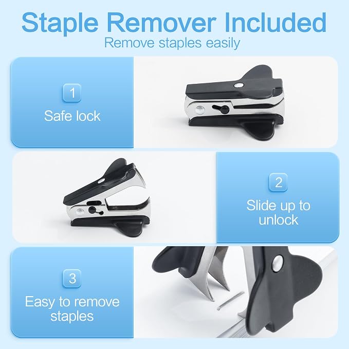 M&G Desktop Stapler with 25 Sheet Capacity, Two Binding Modes, Basic Stapler - Image 4