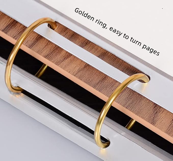 A4 Walnut Wood Sign Holder Vertical Table Card Flip Display 6 Pages, Double - Image 3