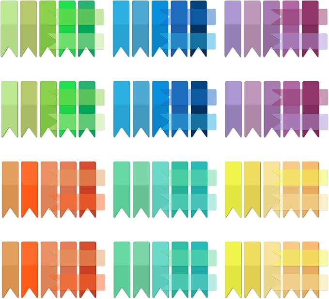 Temiary 1200 Pcs Transparent Sticky Index Tabs by Temiary