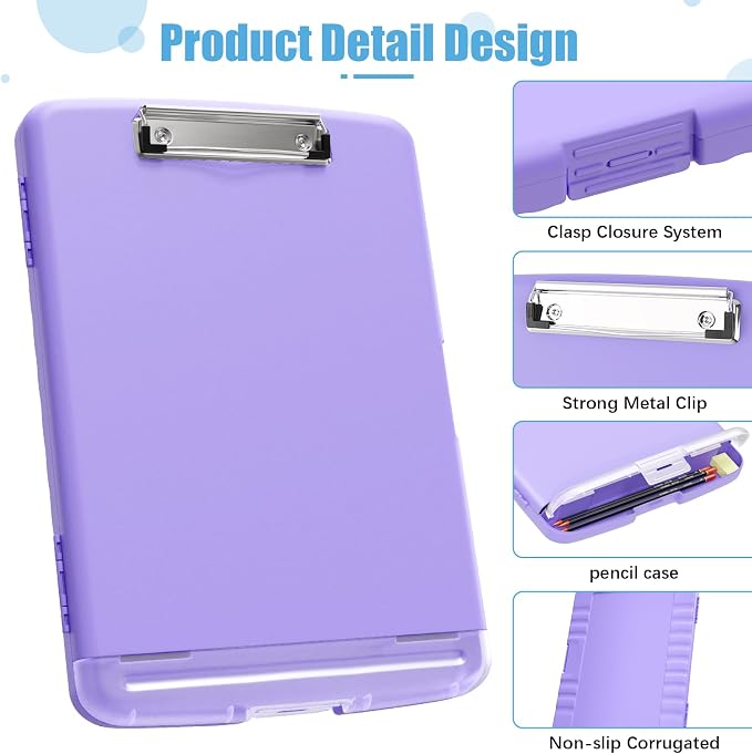 Hongri Clipboard with Storage with Pen Holder, Folder Nursing Clip Board 8.5 x - Image 2