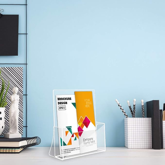 NIUBEE 6 Pack Acrylic Brochure Holder 8.5 x 11 inches, Acrylic Countertop - Image 6