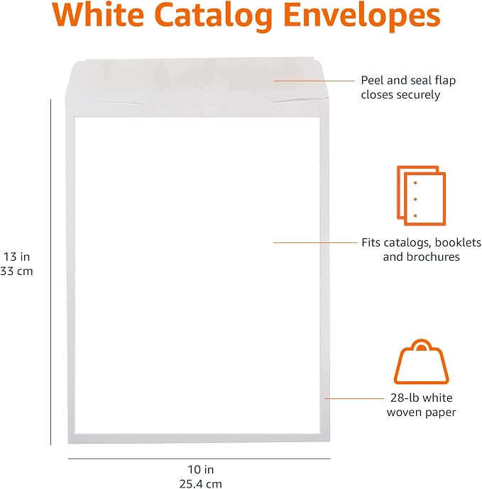 Amazon Basics Catalog Mailing Envelopes, Peel and Seal, 10 x 13 Inch - Image 8