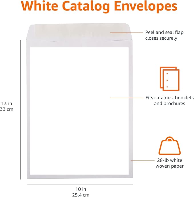 Amazon Basics Catalog Mailing Envelopes, Peel and Seal, 10 x 13 Inch - Image 8