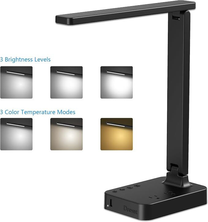 Drevet LED Desk Lamp for College Dorm Room, Desk Light - Image 2