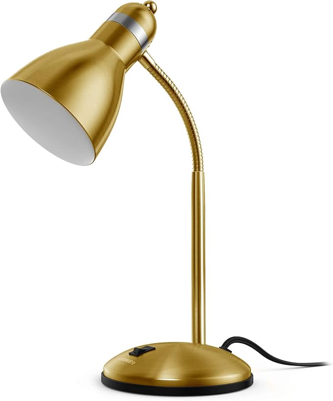LEPOWER Metal Desk Lamp, Adjustable Goose Neck Table Lamp, Eye-Caring Study by LEPOWER