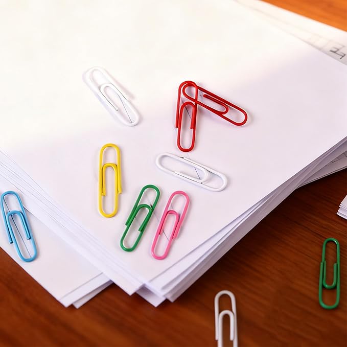 Paper Clips 100 Pcs 1.3 Inch Medium Colorful Paperclips - Image 6