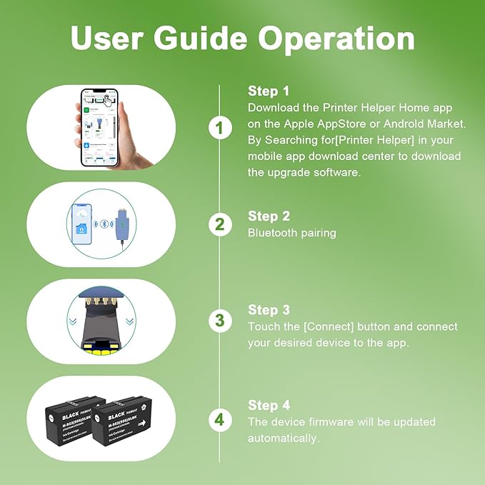 952XL Black Ink Cartridges with Upgrade Device Replacement for HP 952XL Black Ink Cartridges for HP Officejet Pro 7740 8720 8710 8210 8715 8740 8702 8730 8725 Printers (952XL BK High-Yield 2 Packs)-DeskLoop Office