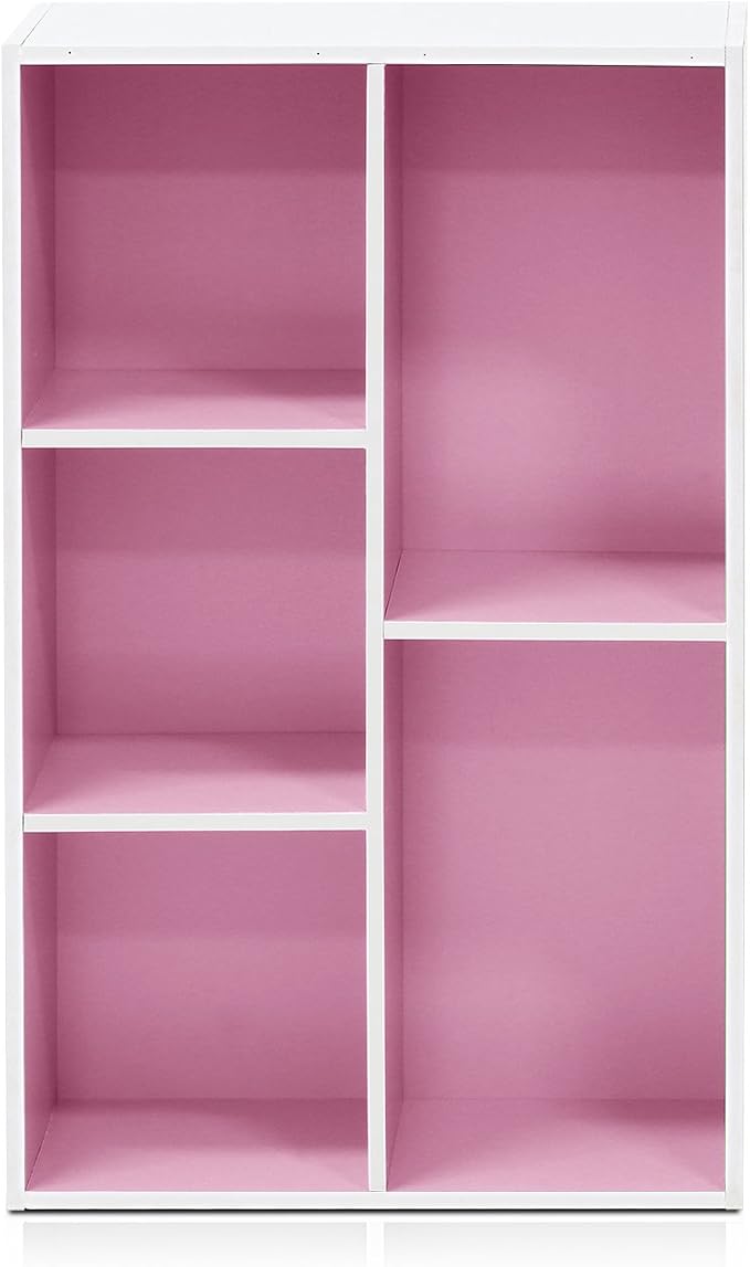 Furinno LUDER Book Shelf, 5-Cube Bookshelf, Reversible Bookcase, 9.4 x 19.5 x - Image 4