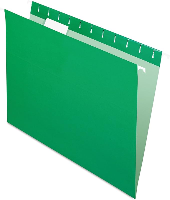 Pendaflex Recycled Hanging Folders, Letter Size, Bright Green, 1/5 Cut by TOPSProducts
