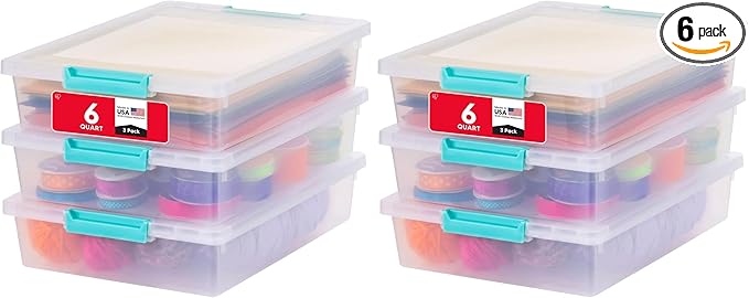 IRIS USA 6 Qt. Craft Storage Bins by IRISUSA