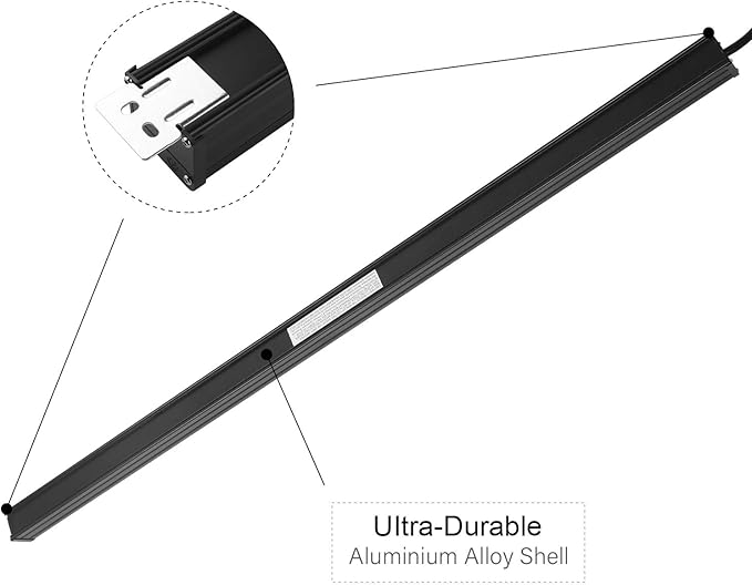 Heavy Duty Power Strip - 16 Outlet Industrial Metal Strip, 6FT Cord, 15A, 125V, 1875W (Black)-DeskLoop Office