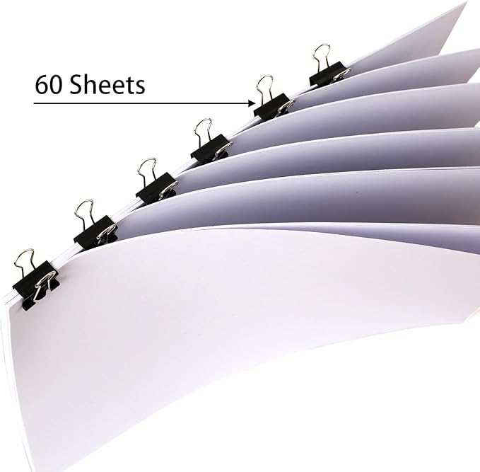 SANNIX 75 PCS Mini Binder Clips, 3/4 inch 19mm Binder Clips Black Paper Clamps Small Size for Office Home School-DeskLoop Office