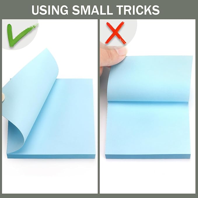 Sticky Notes 3x3 Self-Stick Notes Bright Colors Sticky Notes 4 Pads 100 - Image 5