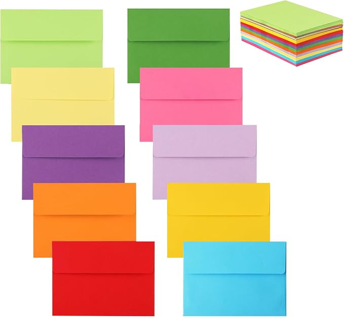 Granhoolm 100 pack 4x6 Envelopes, A6 Invitation Envelopes 6.5 x 4.75 by Granhoolm