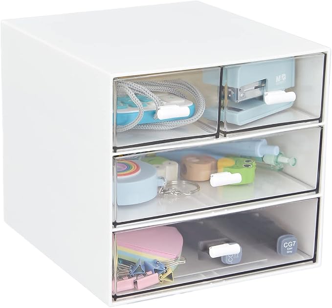 Desk Organizer with 4 Drawers, Desktop Organization by LETURE