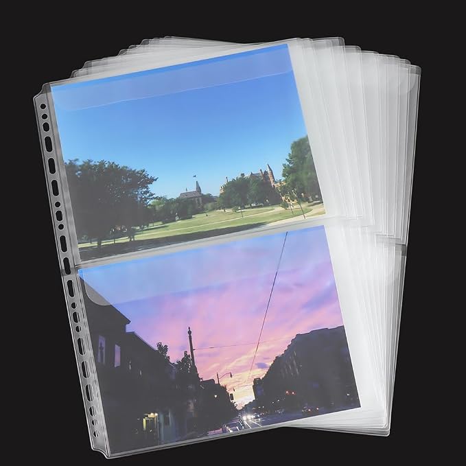 Mogoostry A4 Binder Pockets Zipperless Cash Envelopes 2 Pocket Binder Sleeves - Image 6