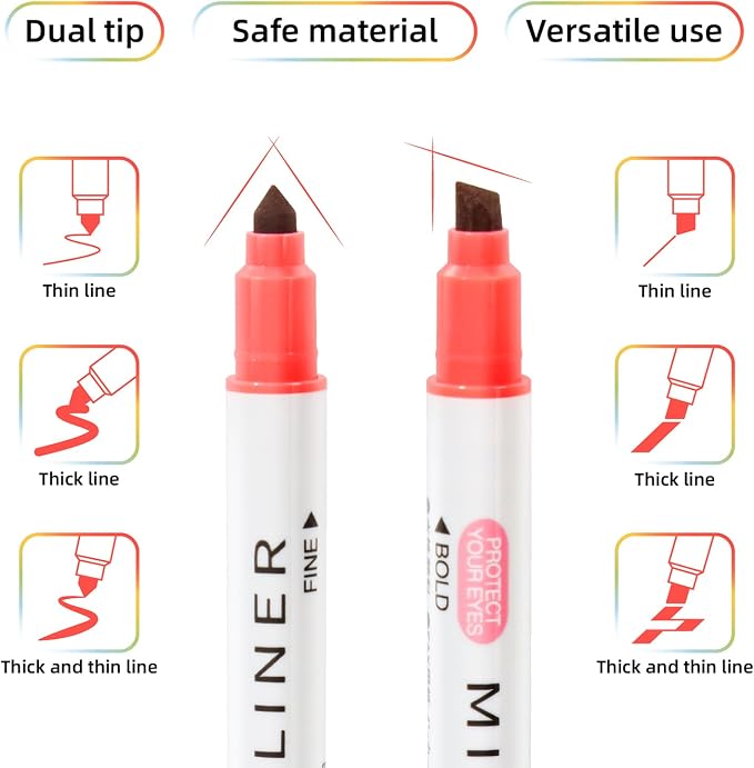 HANKU 20 Pack Bible Highlighters and Pens No Bleed Through - Image 4