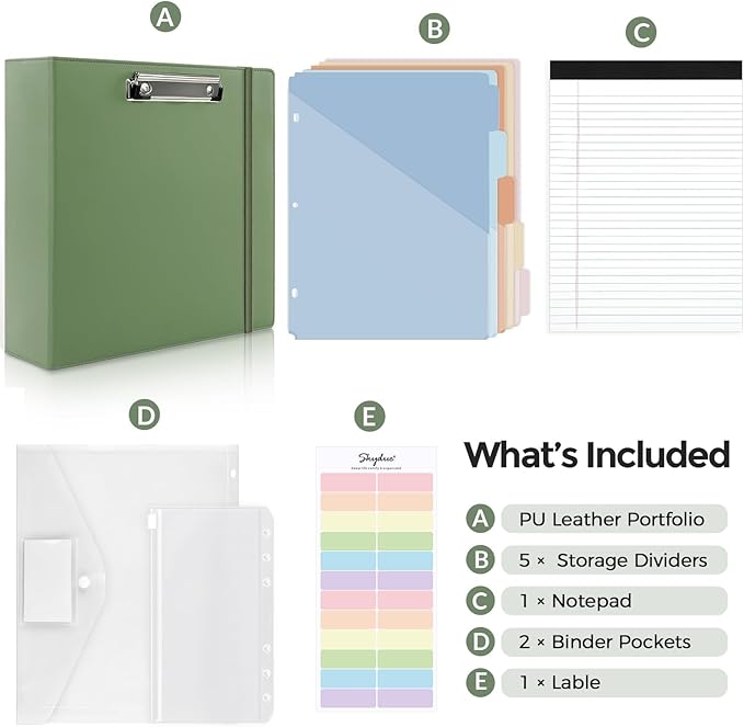 SKYDUE 3 Ring Binder 3 Inch D Ringr - Image 3