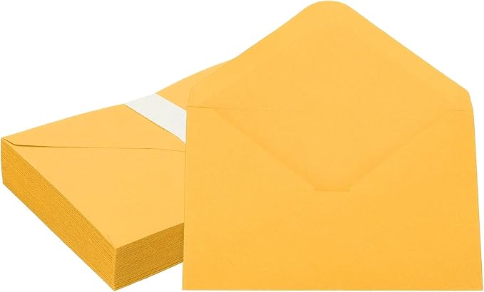 PATIKIL 7x5 Inch Invitation Envelopes, Dark Golden Yellow by PATIKIL