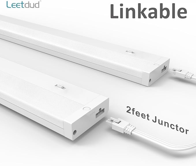 Leetdud LED Under Cabinet Lighting Hardwired or Plug in, 18 Inch 9W, Dimmable 5 - Image 4