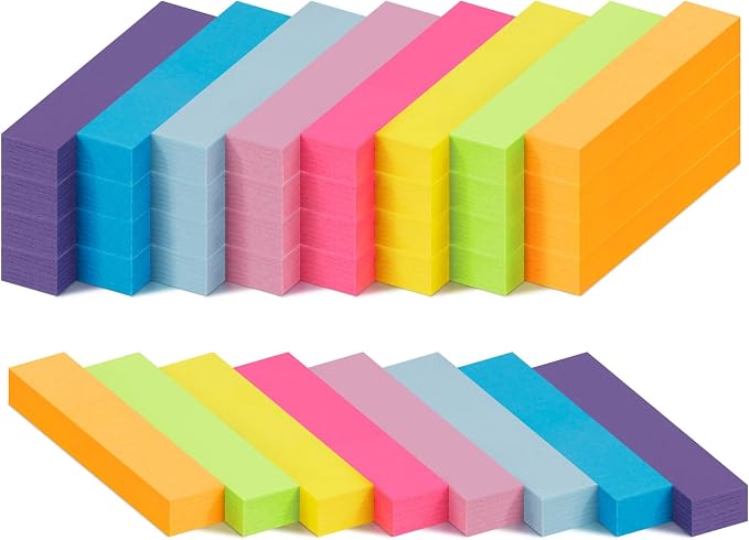 0.6 x 2in Sticky Notes Small, 4000 Sheets Index Tabs, 40 Pack Page Markers by Agoer