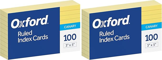 Oxford Ruled Color Index Cards by Oxford