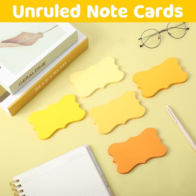 150 Pcs Yellow Blank Index Cards 3x5 Inch Study Notecards Blank Flash Cards - Image 6