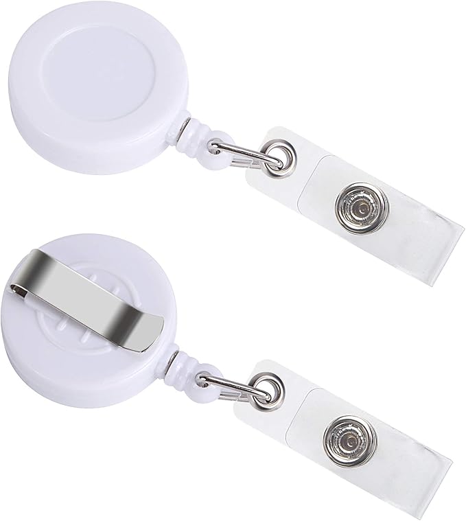 JANYUN 50 Pcs Retractable Badge Reel Clips Holder - Image 3