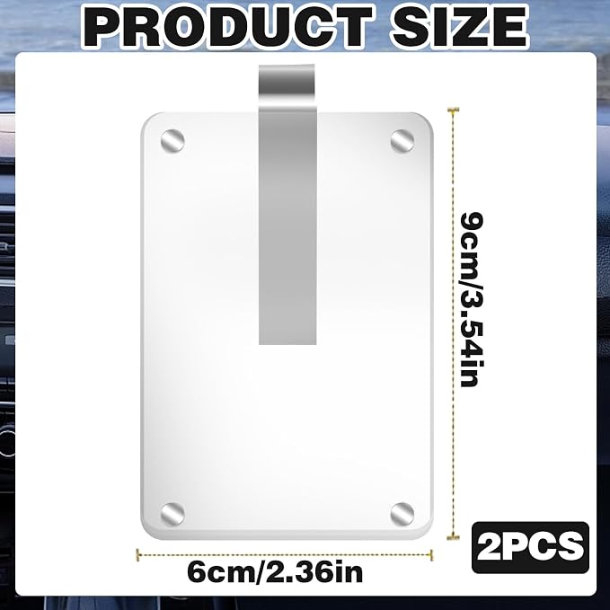 2Pcs Car Picture Holder, Acrylic Magnetic Personalized Photo Holder Car - Image 2