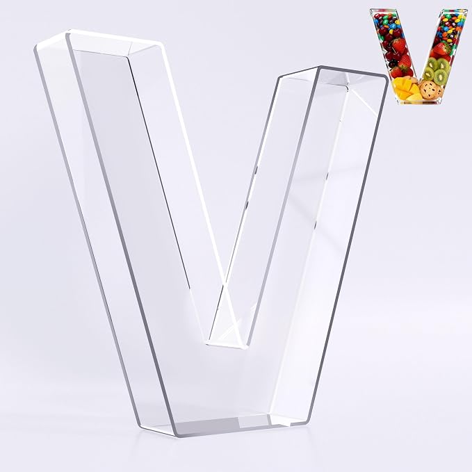 Ledido 10’’ Acrylic Letter Charcuterie Board Box, Reusable Fillable Serving Tray by Ledido