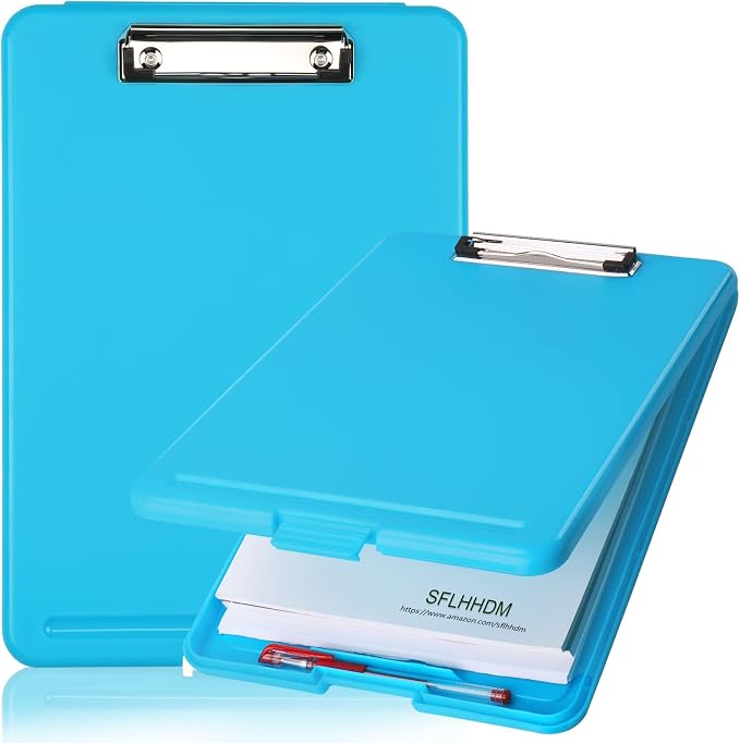 Clipboard with Storage, Storage Clipboard with Clip, Clipboards Foldable by SFLHHDM