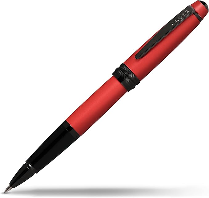 Cross Bailey Refillable Rollerball Pen Presented in a Premium Gift Box - Medium Point, Black Ink, Matte Red-DeskLoop Office