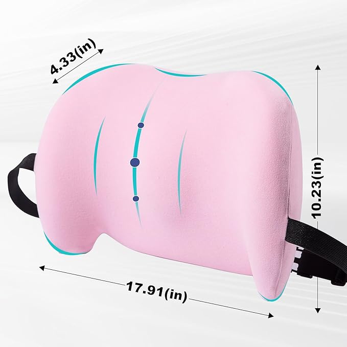 BYMECOST Lumbar Support Pillow for Car, Memory Foam Car Seat Back Support - Image 2