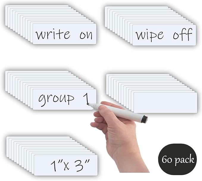 STTMGN Dry Erase Magnetic Labels, Write On Magnets Sticker, Real - Image 2