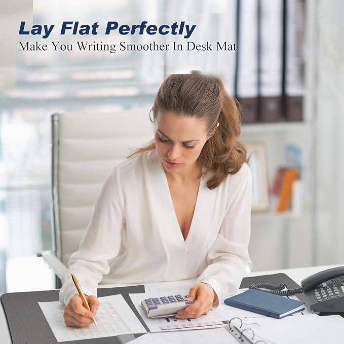 Desk Pad for Office Home 31" x 13", PU Leather Waterproof Large Desk Writing - Image 4