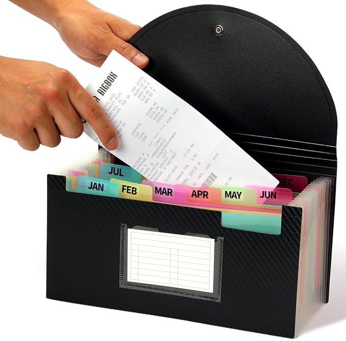 H4D Check Size 13 Pocket Expanding File Folder, Accordion File Organizer Wallet by H4D