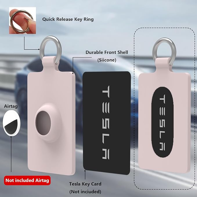 Tesla Key Card Holder with AirTag Slot - Image 6