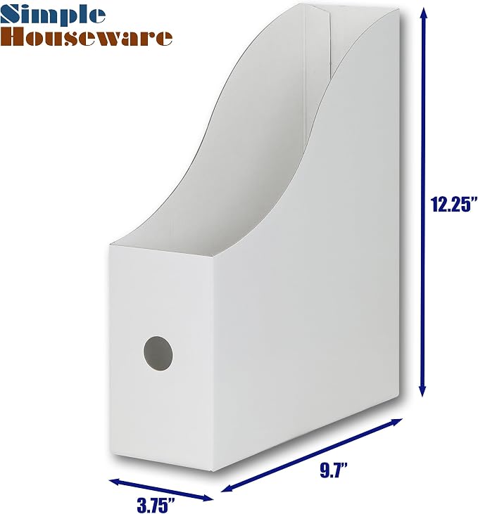 Simple Houseware 6-Pack Magazine File Holder Box, Foldable Cardboard Organizer - Image 7