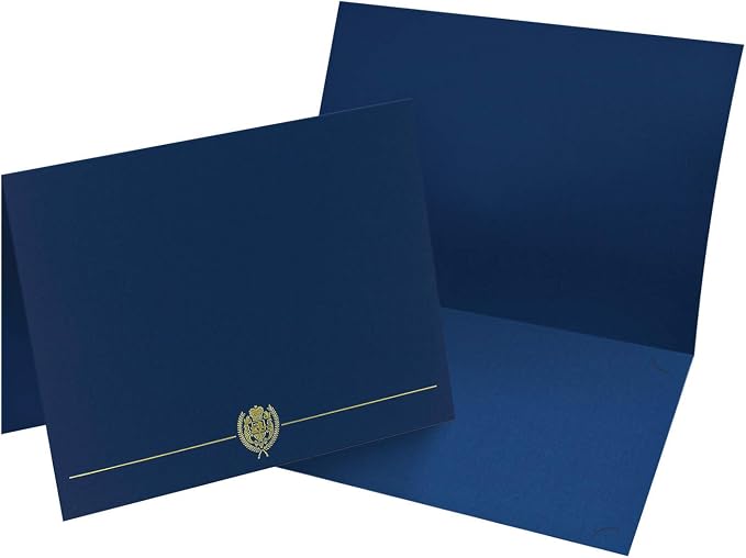 Great Papers! Navy and Gold Certificate Document Cover / 25 Count Navy Blue by SBLABELS