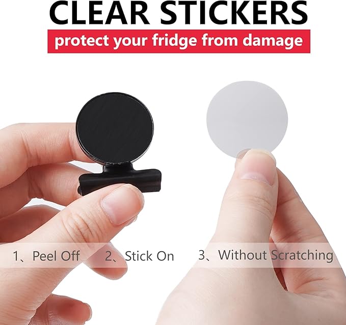 VNDUEEY 20 Pack Black Magnetic Clips for Refrigerator, Strong Fridge Magnets Magnet Clips Whiteboard Magnets?Magnetic Clips for Locker Office Home School-DeskLoop Office