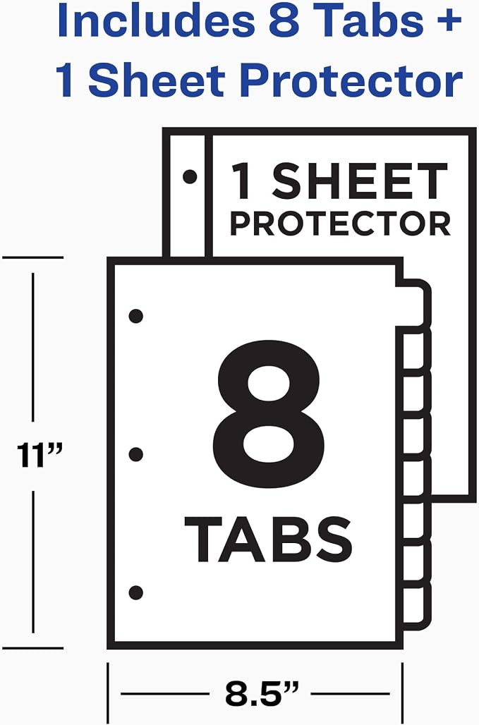 Avery Clear Easy View Durable Plastic Dividers - Image 3