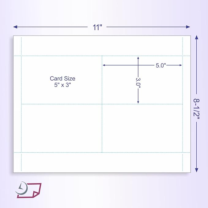 NextDayLabels - 3" x 5" Index Cards, 4 Cards Per Page of 8-1/2" x 11", Will Work - Image 4