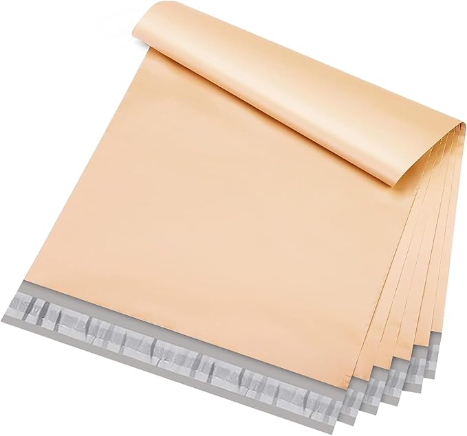Metronic Poly Mailers 12x15.5 100PC Self-Seal Shipping Bags, Champagne | by METRONIC