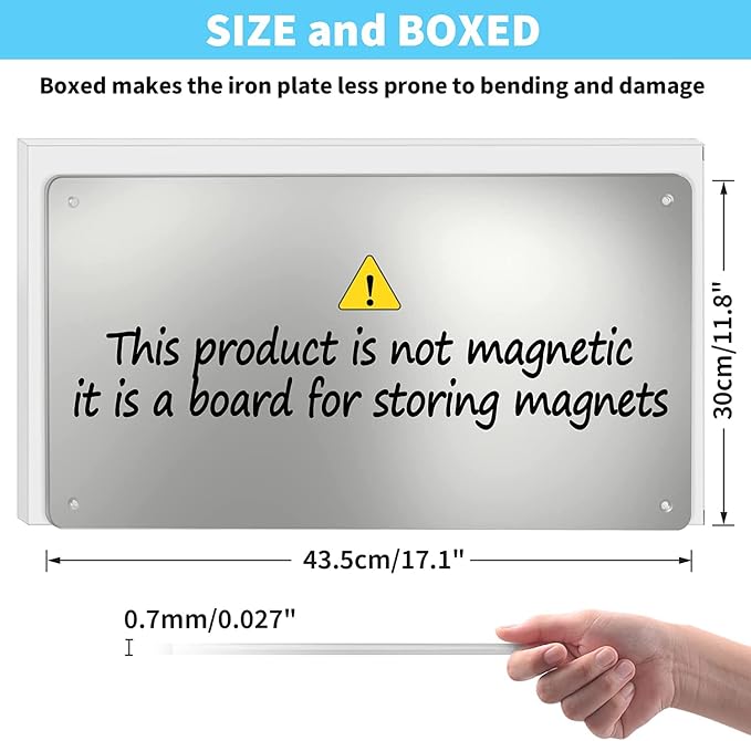 2Pack Magnetic Board, 17.1" x 11.8" Magnet Display, - Image 2