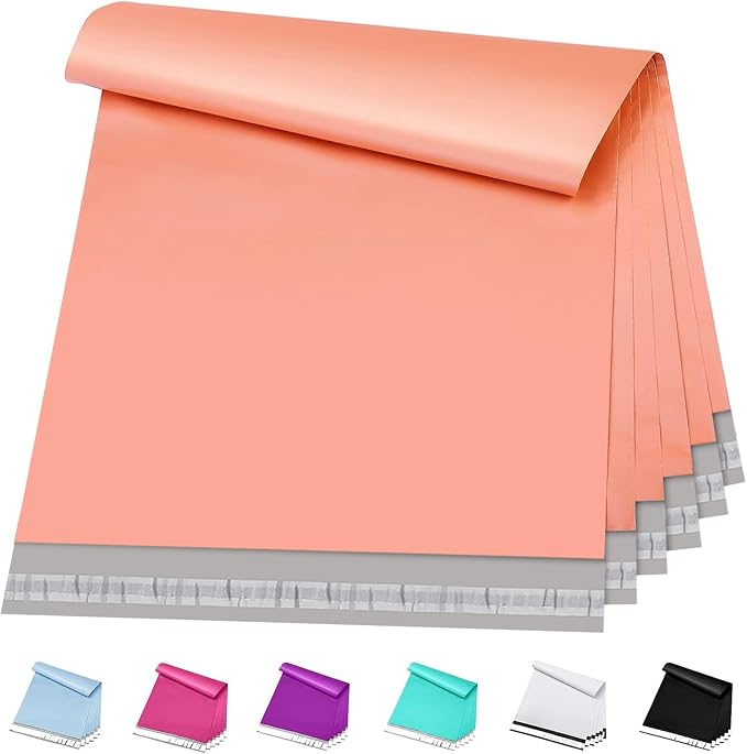 Metronic Large Poly Mailers 19x24 50Pack Thick Shipping Bags, Peach Pink | by METRONIC