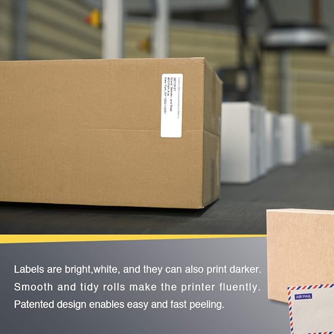 BETCKEY - 3" x 1" (76 mm x 25 mm) UPC Barcode & Address Labels Compatible with Zebra & Rollo Label Printer,Premium Adhesive & Perforated [1 Rolls, 1375 Labels]-DeskLoop Office